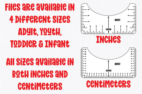 T-Shirt Alignment Guide | Inches and Centimeters Shirt Tool SVG Old Market 