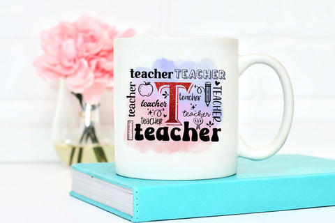 T- Teacher Sublimation PNG I Teacher Sublimation I Teacher PNG Sublimation Happy Printables Club 