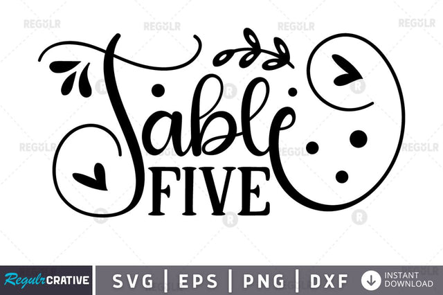 Table Five SVG SVG Regulrcrative 