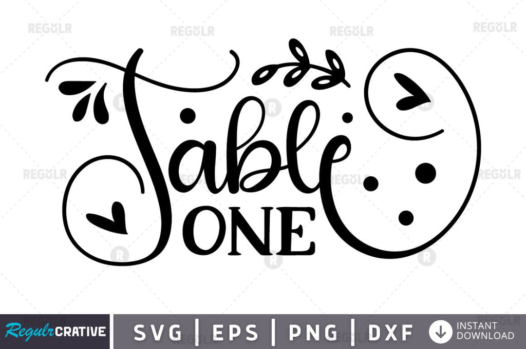 Table one SVG - So Fontsy