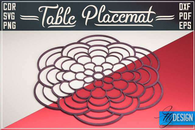 Table Placemat SVG | Table Placemat SVG Design | Home Decoration SVG SVG Fly Design 