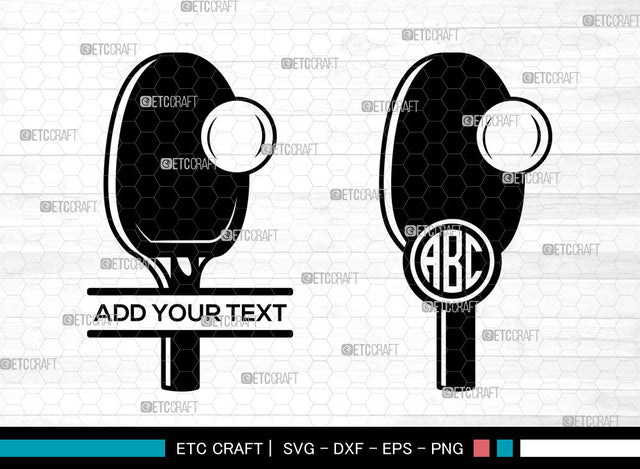 Table Tennis Monogram SVG, Circle Monogram Svg, Sports Svg, Table Tennis Monogram Frame Svg, Ping Pong Table Svg, Table Tennis Ball Svg, Table Tennis SVG ETC Craft 