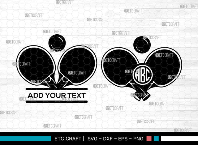 Table Tennis Monogram SVG, Circle Monogram Svg, Sports Svg, Table Tennis Monogram Frame Svg, Ping Pong Table Svg, Table Tennis Ball Svg, Table Tennis SVG ETC Craft 