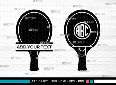 Table Tennis Monogram SVG, Circle Monogram Svg, Sports Svg, Table Tennis Monogram Frame Svg, Ping Pong Table Svg, Table Tennis Ball Svg, Table Tennis SVG ETC Craft 