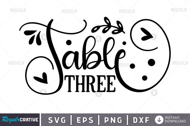 Table Three SVG SVG Regulrcrative 