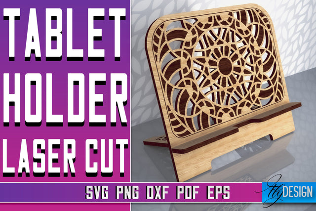 Tablet Holder Laser Cut SVG | Phone Holder SVG Design | CNC Files SVG Fly Design 