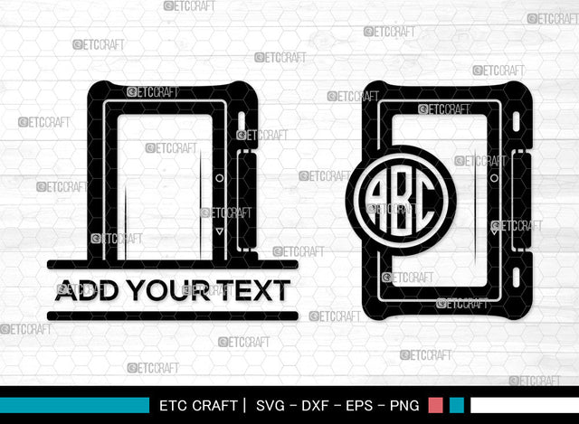 Tablet Mnogram SVG, Split Mnogram SVG, Ipad Svg, Ipad Icon Svg, Tablet Clipart Svg, Device Svg, Tablet SVG ETC Craft 