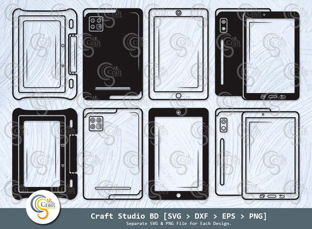 Tablet Silhouette, Tablet SVG, Ipad Svg, Ipad Icon Svg, Tablet Clipart Svg, Device Svg, Tablet Bundle SVG ETC Craft 