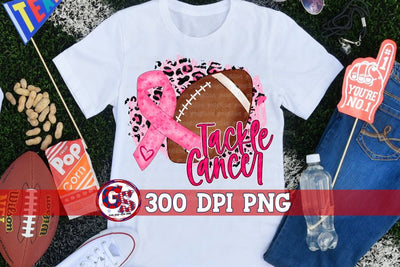 Tackle Breast Cancer PNG for Sublimation Sublimation Greedy Stitches 