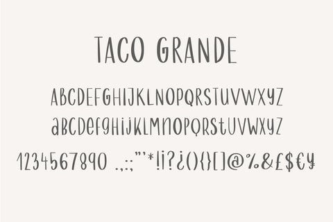Taco Grande Font Sunday Nomad 