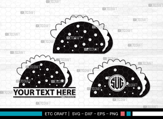 Taco Monogram SVG | Mexican Food Svg | Taco Tuesday Svg | Tacos Svg | Taco Clipart SVG ETC Craft 
