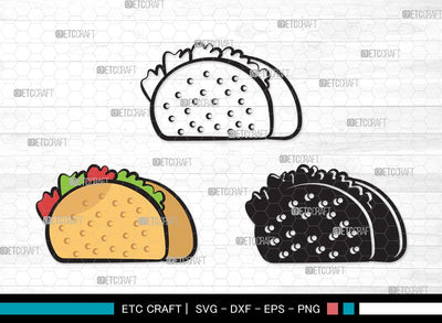 Taco SVG | Mexican Food Svg | Taco Tuesday Svg | Tacos Svg | Taco Clipart SVG ETC Craft 