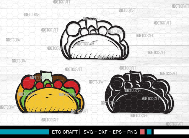 Taco SVG | Mexican Food Svg | Taco Tuesday Svg | Tacos Svg | Taco Clipart SVG ETC Craft 