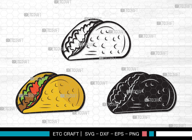 Taco SVG | Mexican Food Svg | Taco Tuesday Svg | Tacos Svg | Taco Clipart SVG ETC Craft 