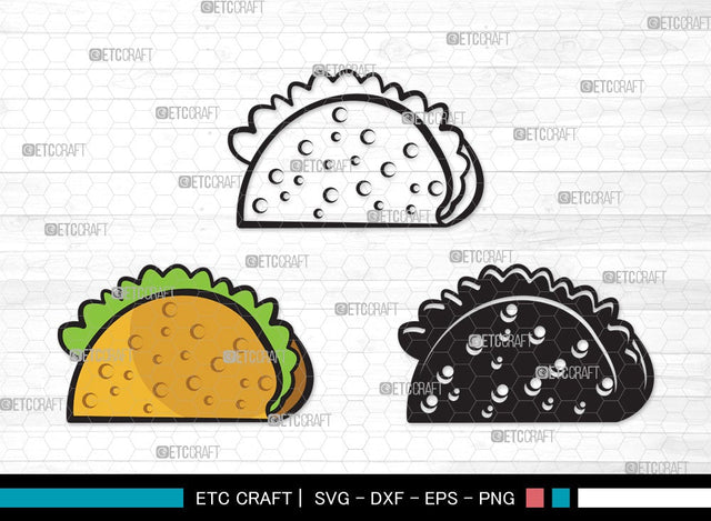 Taco SVG | Mexican Food Svg | Taco Tuesday Svg | Tacos Svg | Taco Clipart SVG ETC Craft 