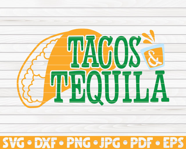 Tacos and tequila SVG | Cinco de mayo quote SVG HQDigitalArt 