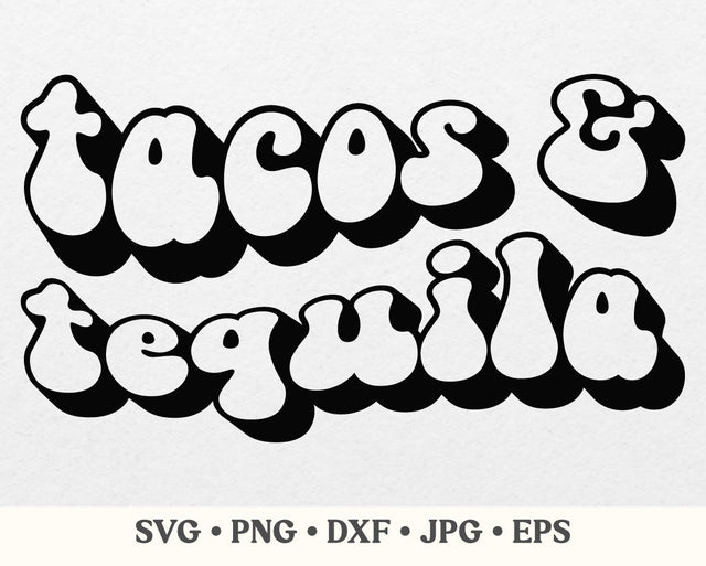 Tacos and tequila svg, Tacos & tequila svg, Tacos svg, Mexican svg, Tequila svg, Drinking day svg, Drunk svg, Wine glass svg, Alcohol svg SVG MAKStudion 