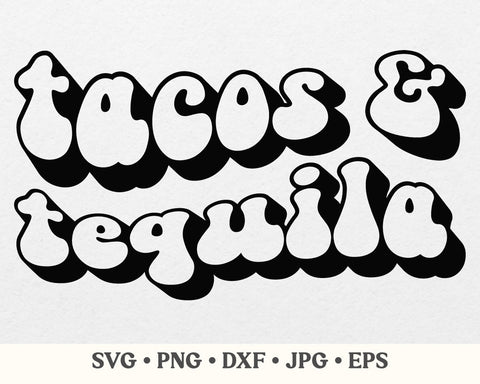 Tacos and tequila svg, Tacos & tequila svg, Tacos svg, Mexican svg, Tequila svg, Drinking day svg, Drunk svg, Wine glass svg, Alcohol svg SVG MAKStudion 