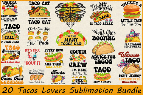 Tacos Lovers Sublimation Bundle Sublimation Rupkotha 