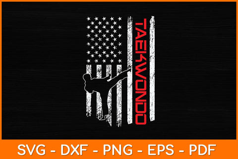 Taekwondo American Flag Svg Design SVG artprintfile 
