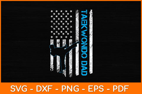 Taekwondo Dad Vintage Usa Flag Svg Design SVG artprintfile 