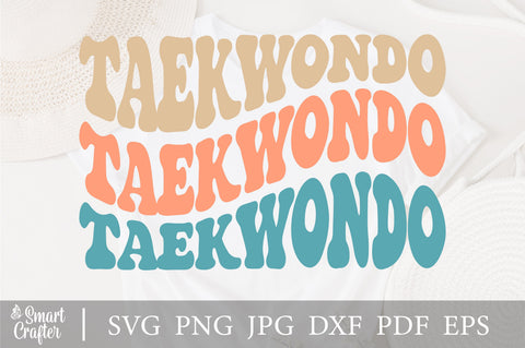 Taekwondo Svg, Taekwondo vibes Svg, Png Groovy Wavy Text Stacked Retro Vintage Wavey Trendy. SVG Fauz 