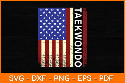 Taekwondo Usa Flag Svg Design SVG artprintfile 