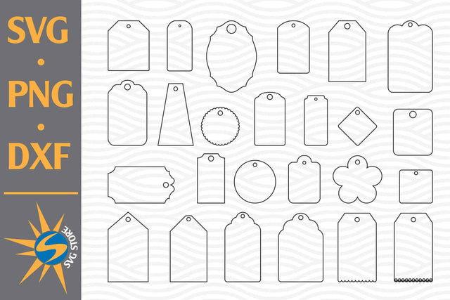Tag Outline SVG, PNG, DXF Digital Files Include SVG SVGStoreShop 