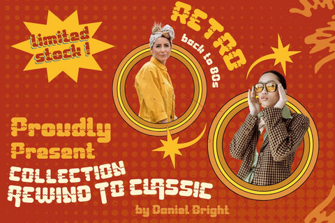 TAGURO | Groovy Retro Font Font twinletter 