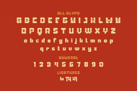 TAGURO | Groovy Retro Font Font twinletter 