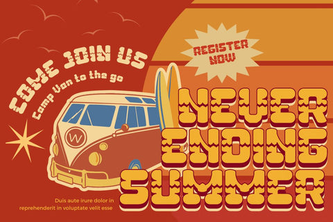 TAGURO | Groovy Retro Font Font twinletter 