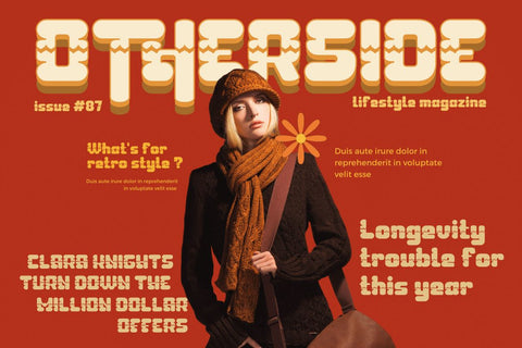 TAGURO | Groovy Retro Font Font twinletter 