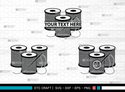 Tailoring Elements Monogram, Tailoring Elements Silhouette, Tailoring Elements SVG, Sewing Machine Svg, Seamstress Svg, Bobbin Svg, SB00215 SVG ETC Craft 