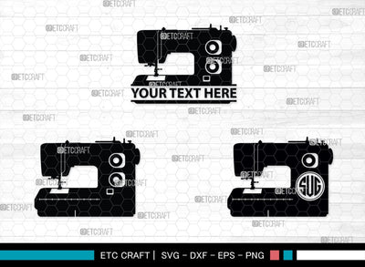 Tailoring Elements Monogram, Tailoring Elements Silhouette, Tailoring Elements SVG, Sewing Machine Svg, Seamstress Svg, Bobbin Svg, SB00215 SVG ETC Craft 