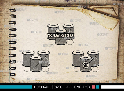 Tailoring Elements Monogram, Tailoring Elements Silhouette, Tailoring Elements SVG, Sewing Machine Svg, Seamstress Svg, Bobbin Svg, SB00215 SVG ETC Craft 