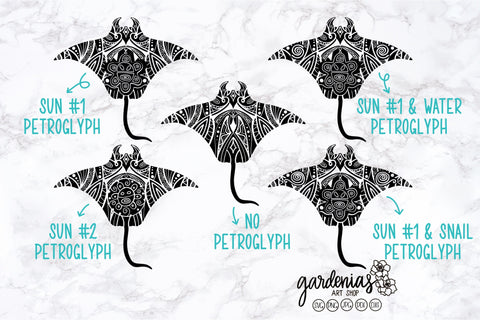 Taino Stingray Petroglyph SVG SVG Gardenias Art Shop 