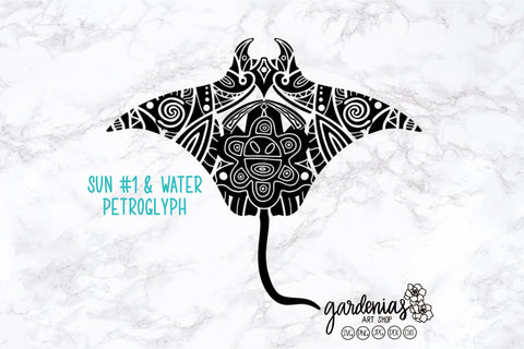 Taino Stingray Petroglyph SVG SVG Gardenias Art Shop 