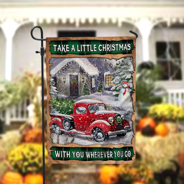 Take A Little Christmas With You Garden Flag - 12x18 Garden Flag Sublimation Design Download PNG File Instant Download Sublimation CaldwellArt 