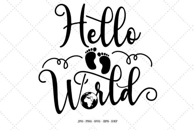 Take Home Outfit, Hello World, Coming Home, Girl Baby Shower, New Baby Gift, Baby Girl Take Home SVG SVG Digital Designer 