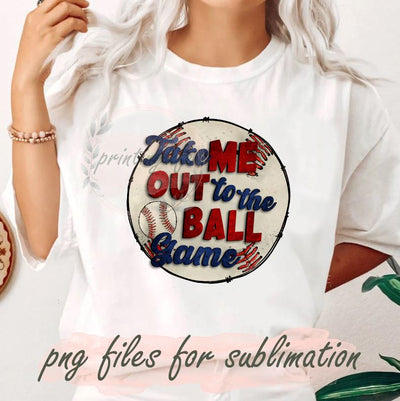 Take me out to the ball game png, Baseball Png, Retro Png, Ballgame Png, Baseball Sublimation Design, Retro Baseball Png Sublimation PrintingLife 
