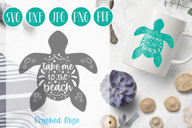 Take me to the beach svg | Summer svg SVG Brushed Rose 