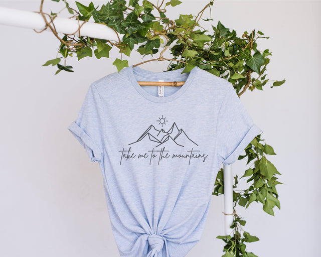 Take Me To The Mountains Svg File, Hiking svg, adventure svg, Digital Design, png for Cricut, Funny Shirt Svg, Sarcastic Svg, Girls Quotes Svg, Girls Trip, camping svg, Digital File SVG Fauz 