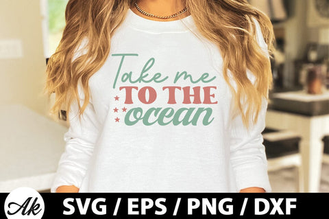 Take me to the ocean Retro SVG SVG akazaddesign 