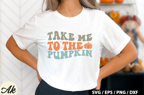 Take me to the pumpkin Retro SVG SVG akazaddesign 