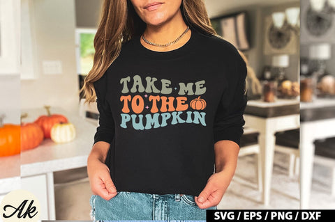 Take me to the pumpkin Retro SVG SVG akazaddesign 