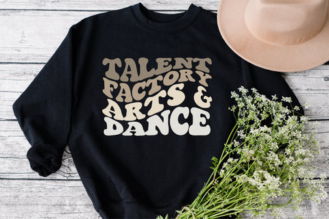 Talent factory arts & dance svg wavy style svg, EPS PNG Cricut Instant Download SVG Fauz 