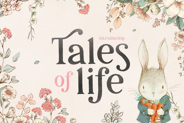 Tales of Life Font Duo (Serif Fonts, Swirly Fonts, Craft Fonts, Cute Fonts) Font Jupiter Studio Fonts 