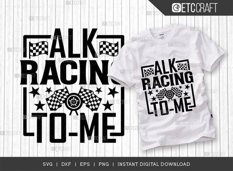Talk Racing To Me SVG Cut File, Car Racing Svg, Racing Flag Svg, Sports Svg, Racing Quotes, Racing Cutting File, ETC T00633 SVG ETC Craft 