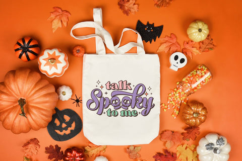 Talk Spooky to Me, Retro Halloween Sublimation Sublimation CraftLabSVG 