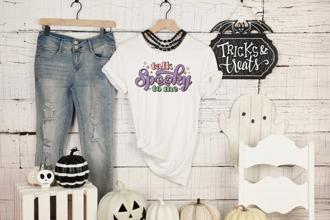 Talk Spooky to Me, Retro Halloween Sublimation Sublimation CraftLabSVG 